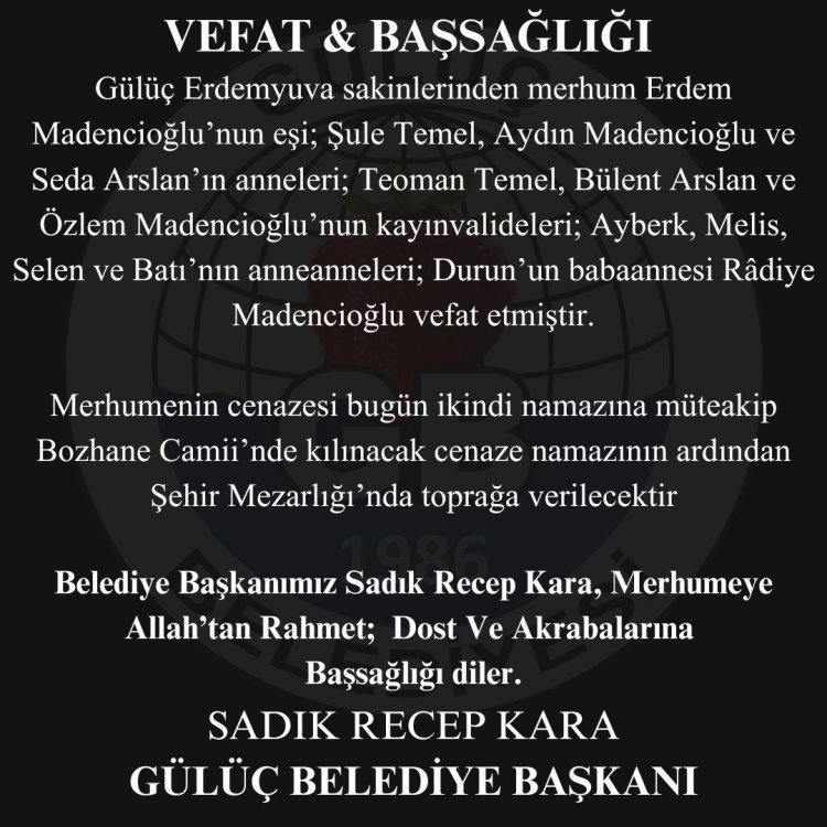 Vefat & Başsağlığı