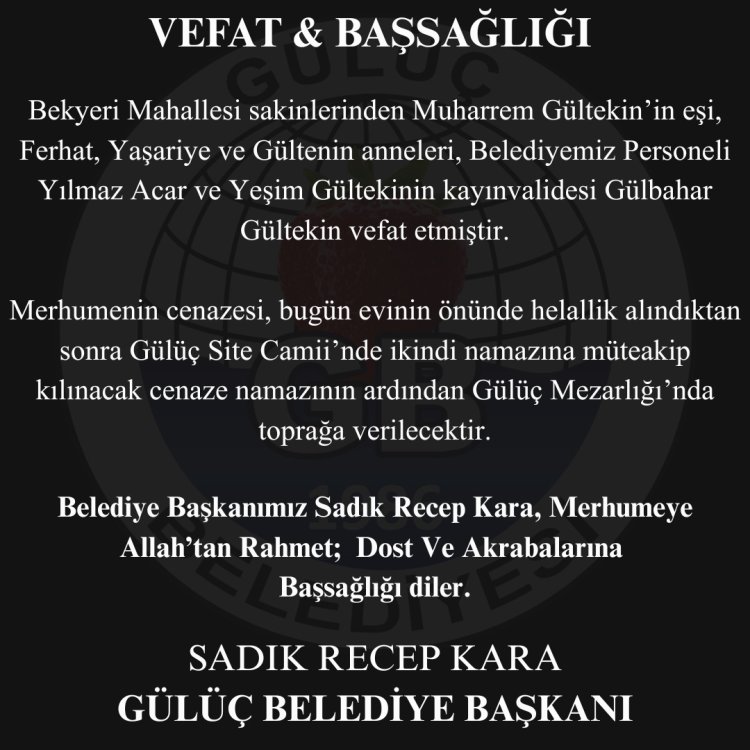 Vefat & Başsağlığı