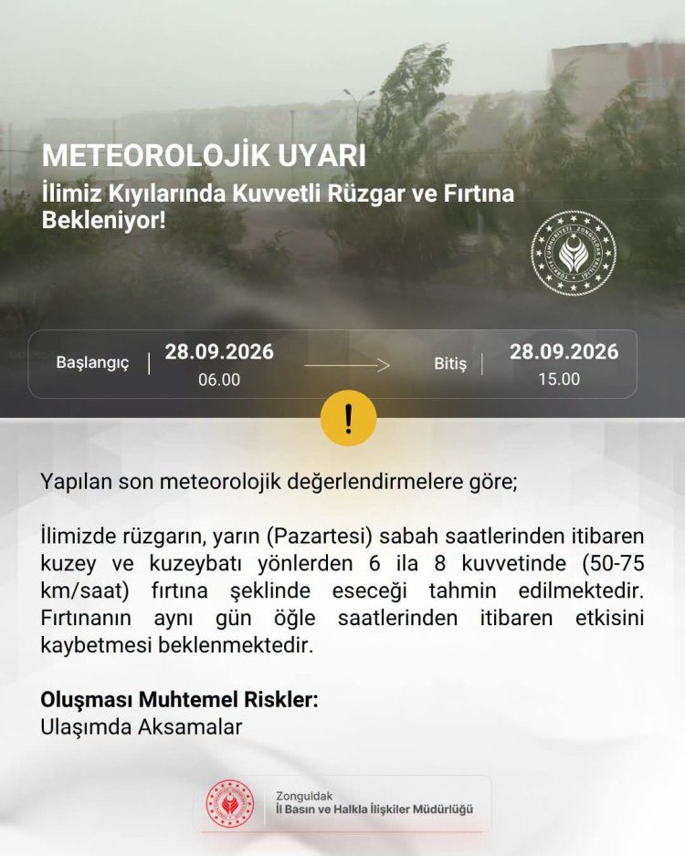 METEOROLOJİK UYARI...