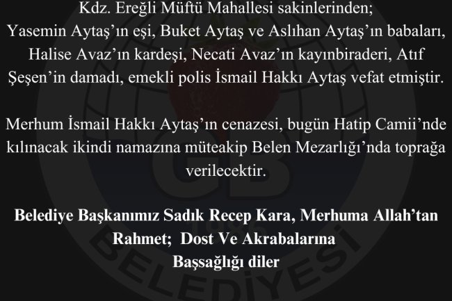 Vefat & Başsağlığı