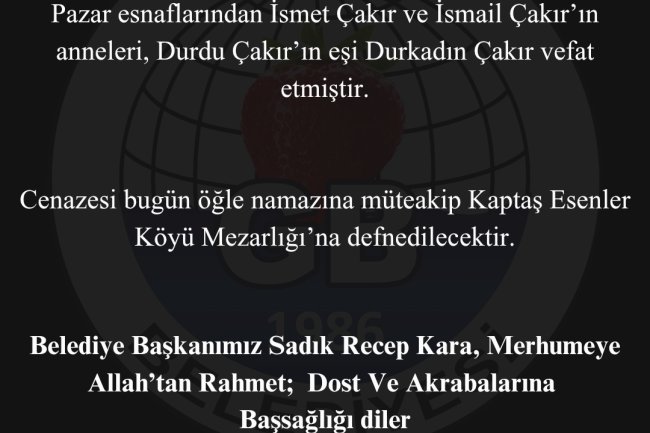 Vefat & Başsağlığı