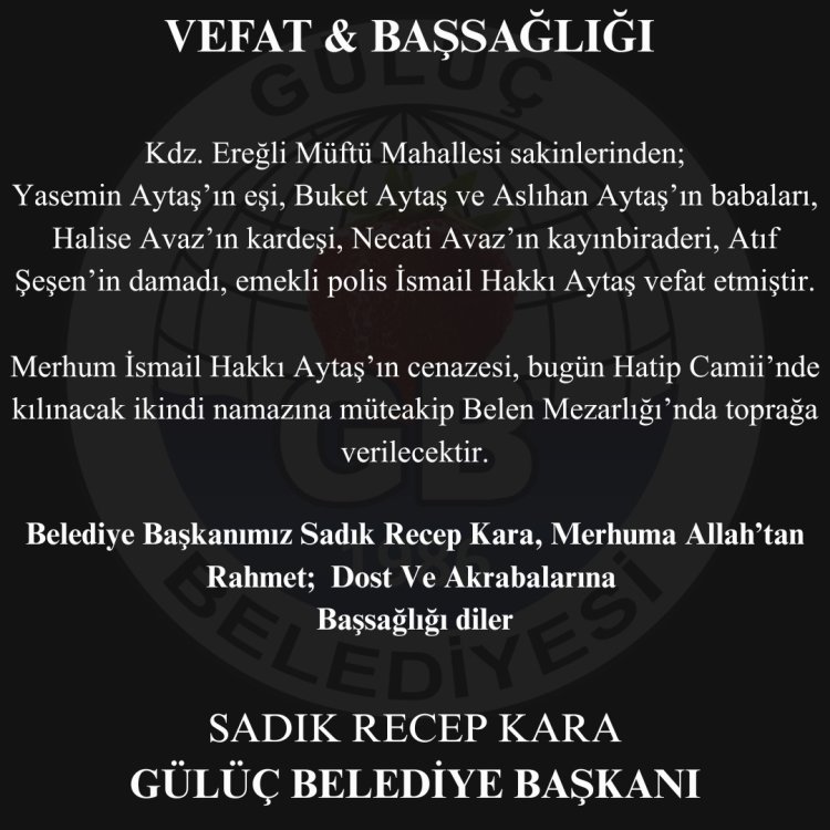 Vefat & Başsağlığı