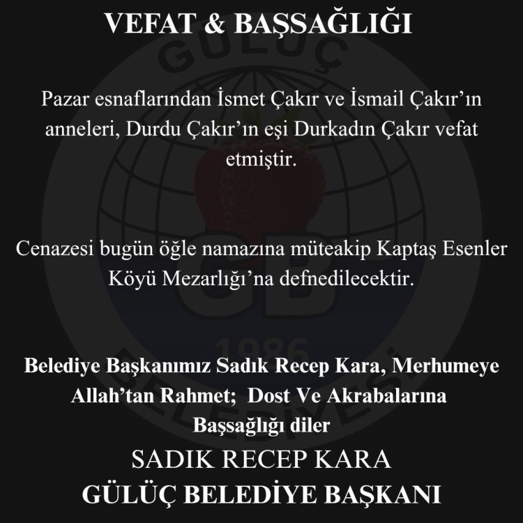 Vefat & Başsağlığı
